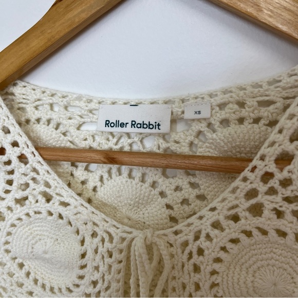 Roller Rabbit Benita Crochet Cardigan Top Size XS - Picture 5 of 7